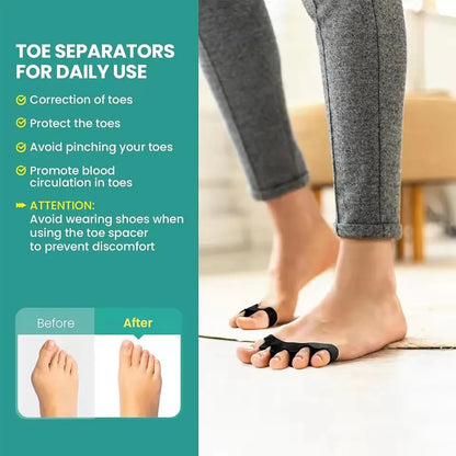 Toe Separators Doctor Recommended Correct Foot and Bunion Pain,Plantar Fasciitis Toe Straightener To Improve Functional Mobility